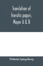 Translation of hieratic papyri, Mayer A & B