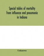Special tables of mortality from influenza and pneumonia in Indiana, Kansas, and Philadelphia, Pa., September 1 to December 31, 1918