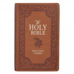 KJV Bible Giant Print Full Size Tan Floral