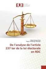 De l'analyse de l'article 237 ter de la loi electorale en RDC