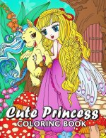 Cute Princes Coloring Book: Unique Coloring Book Easy, Fun Coloring Pages for Adults and Grown-up (Princess with Unicorn, Mermaid with Dolphin and