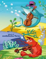 Malbuch mit musikalischen Tieren 1