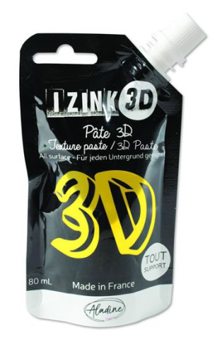 Reliéfní pasta 3D IZINK - mimosa, žlutá, 80 ml