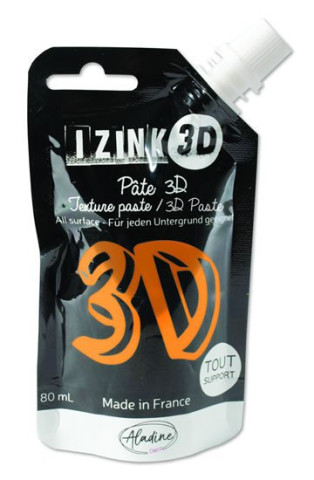 Reliéfní pasta 3D IZINK - safran, oranžová, 80 ml