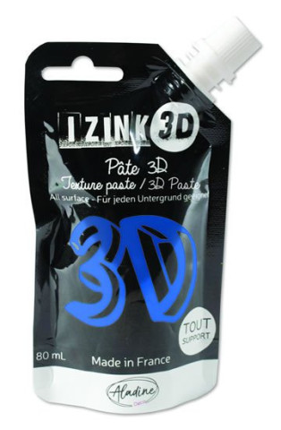 Reliéfní pasta 3D IZINK - iris, modrá, 80 ml