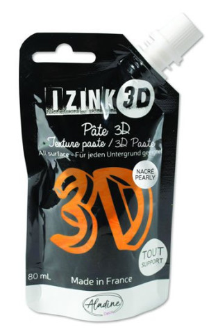 Reliéfní pasta 3D IZINK - mango, perleťová oranžová, 80 ml
