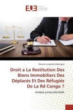 Droit a La Restitution Des Biens Immobiliers Des Deplaces Et Des Refugies De La Rd Congo ?