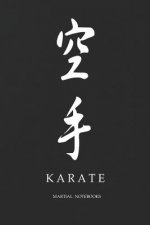 Martial Notebooks KARATE: Black Cover 6 x 9