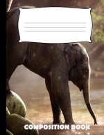 Composition Book: Elephant Composition Notebook Wide Ruled