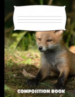 Composition Book: Fox Composition Notebook Wide Ruled