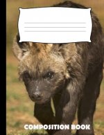 Composition Book: Hyena Composition Notebook Wide Ruled
