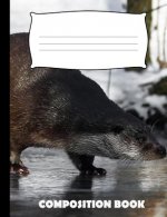 Composition Book: Otter Composition Notebook Wide Ruled
