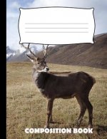 Composition Book: Reindeer Composition Notebook Wide Ruled