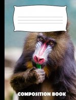 Composition Book: Mandrill Composition Notebook Wide Ruled