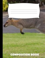 Composition Book: Kangaroo Composition Notebook Wide Ruled