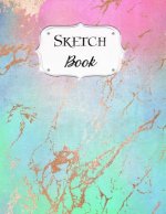 Sketch Book: Watercolor Sketchbook Scetchpad for Drawing or Doodling Notebook Pad for Creative Artists #4 Rose Gold Blue Pink Green