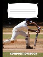 Composition Book: Cricket Composition Notebook Wide Ruled