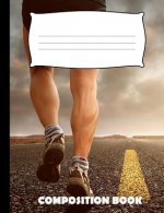 Composition Book: Jogging Composition Notebook Wide Ruled