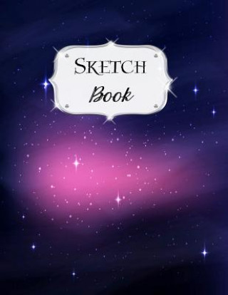 Sketch Book: Galaxy Sketchbook Scetchpad for Drawing or Doodling Notebook Pad for Creative Artists #6 Black Purple