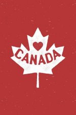 Love Canada: Graph Paper Notebook, 6x9 Inch, 120 pages