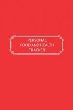 Personal Food and Health Tracker: Six-Week Food and Symptoms Diary (Red, 6x9)