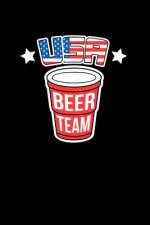 USA Beer Team: 120 Pages I 6x9 I Dot Grid I Funny Alcohol, Drinking & Fourth Of July Gifts