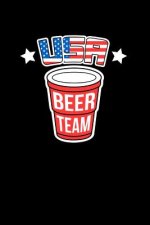 USA Beer Team: 120 Pages I 6x9 I Karo I Funny Alcohol, Drinking & Fourth Of July Gifts