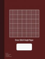 Cross Stitch Graph Paper: 14 Lines Per Inch, Graph Paper for Embroidery and Needlework, 8.5''x11'', 100 Sheets, Burgundy Cover