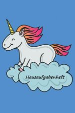 Hausaufgabenheft: für clevere fliegendes Einhorn hellblau, zum Eintragen von Hausaufgaben, Notizen für 52 Wochen. Schulplaner, Stundenpl
