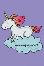 Hausaufgabenheft: für clevere fliegendes Einhorn flieder, zum Eintragen von Hausaufgaben, Notizen für 52 Wochen. Schulplaner, Stundenpla