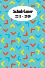 Schulplaner 2019 - 2020: Cooles V Muster Hellblau das hausaufgabenheft 2019 - 2020 für das neue schuljahr; mit kalender, stundenplan für jedes