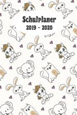 Schulplaner 2019 - 2020: Pony Elefant Katze Kaninchen das hausaufgabenheft 2019 - 2020 für das neue schuljahr; mit kalender, stundenplan für je