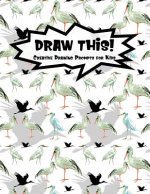 Draw This!: 100 Drawing Prompts to Boost Creativity - Watercolor Crane - Version 4