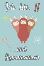 Ich bin 11 und Lamatastisch: 3fach Lama Schreibheft mit 120 linierten Seiten, Notizheft in ca. DIN A5, ein Perfektes individuelles Geschenk passend
