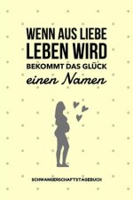 Wenn Aus Liebe Leben Wird Bekommt Das Glück Einen Namen Schwangerschaftstagebuch: A5 Tagebuch mit schönen Spruch als Geschenk für Schwangere - Geschen