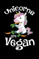 Unicorns Are Vegan: 120 Pages I 6x9 I Music Sheet I Funny Cute Unicorn & Vegetarian Gifts I