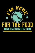 I'm Here For The Food My Sister Plays Softball: 120 Pages I 6x9 I Music Sheet I Funny Softball Sport Competition Gifts