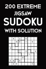 200 Extreme Jigsaw Sudoku With Solution: 9x9, Puzzle Book, 2 puzzles per page
