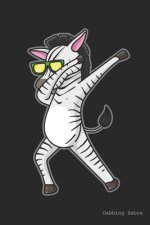 Dabbing Zebra: 120 Pages I 6x9 I Graph Paper 4x4 I Funny Exotic Stripes Wildlife Gifts