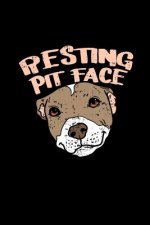 Resting Pit Face: 120 Pages I 6x9 I Graph Paper 5x5 I Funny Cute Dog & Terrier Owner Gifts