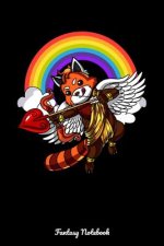Fantasy Notebook: Red Panda Bear Cupid Notebook