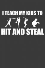 I Teach My Kids To Hit and Steal: Baseball and Softball Coach Gift