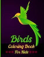 Birds Coloring Book For Kids: A Great Super Fun Coloring Pages For Girls, Kids, Teens Of Peacocks, Parrots, Flamingos, Hummingbirds, Robins, Eagles,