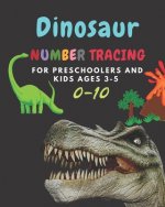 Dinosaur Number tracing for Preschoolers and kids Ages 3-5: Lots of fun learning numbers 0-10 in Dinosaur, Jurassic theme work book for Dinosaur Lover