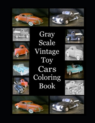 Gray Scale Vintage Toy Cars Coloring Book