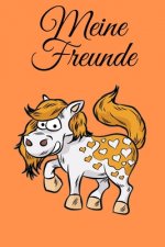 Meine Freunde: Freundschaftsbuch - Freundebuch - 120 Seiten Creme Papier - Format 6x9 Zoll DIN A5 - Soft Cover matt