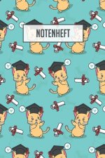 Notenheft: 100 Seiten I 8 Notensysteme pro Seite I Größe ca. Din A5 I Notenheft für Katzenliebhaber I Ideal für den Musikunterric
