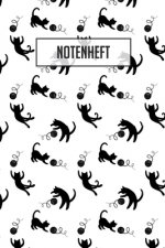 Notenheft: 100 Seiten I 8 Notensysteme pro Seite I Größe ca. Din A5 I Notenheft für Katzenliebhaber I Ideal für den Musikunterric