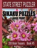 Sikaku Puzzles: Large Print 200 Brain Teaser Book #5: Fun Filled Puzzles and Solutions for Beginners and Up