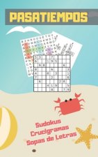 Pasatiempos: Formato Bolsillo - Tama?o Especial Viaje O Vacaciones. Sudokus, Crucigramas Y Sopas de Letras Con Varios Niveles de Di